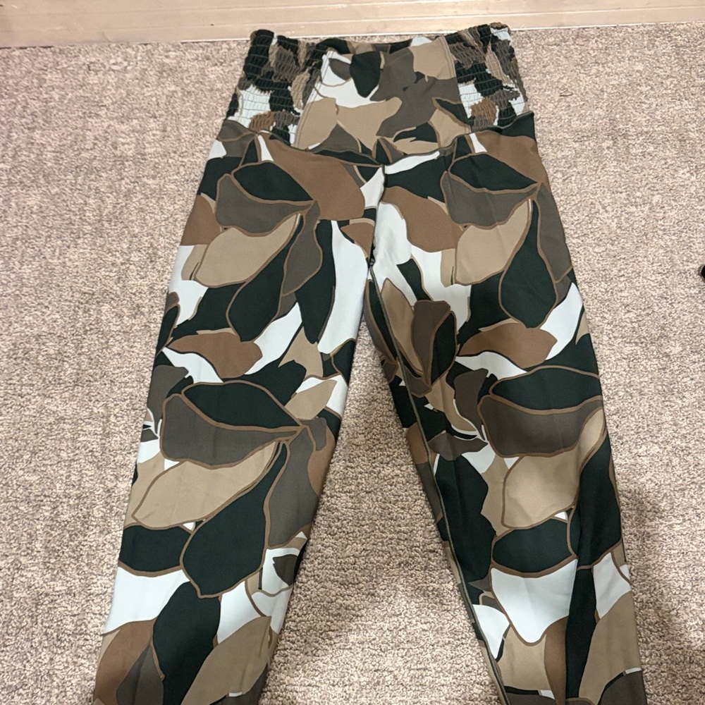 Aerie Camouflage Leggings - Green, Brown, Black